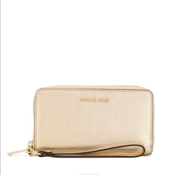 Michael Kors Gold wallet wristlet - Picture 1 of 5